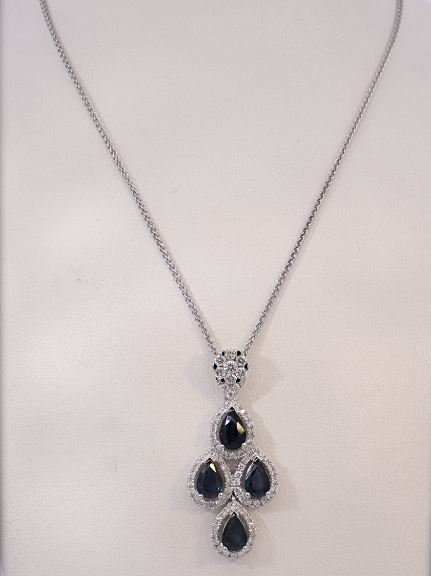 18K White Gold Diamond Necklace – SW25771